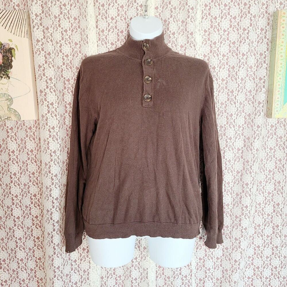 Banana republic faded brown pullover knit sweater Size large